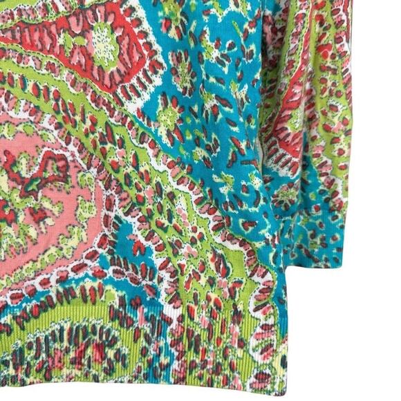 Talbots Petite Womens Colorful Cardigan Sweater Cotton Blend Lightweight sz M P - Picture 11 of 16